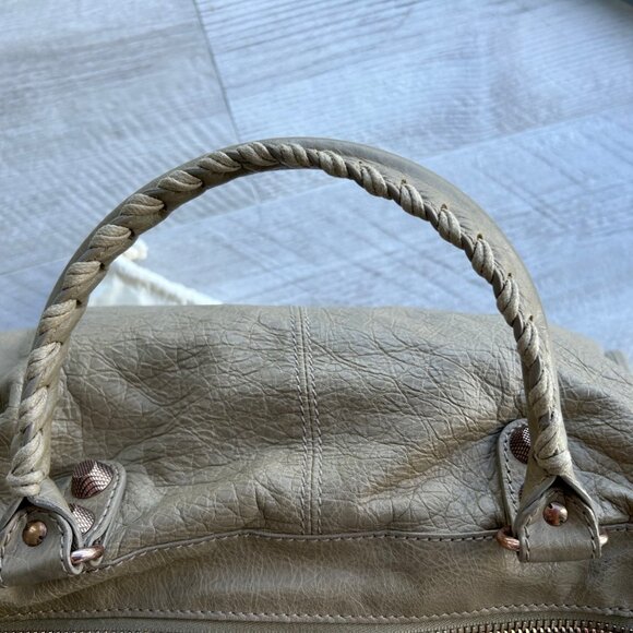 BALENCIAGA LE CITY LARGE BEIGE HANDBAG - Picture 8 of 13